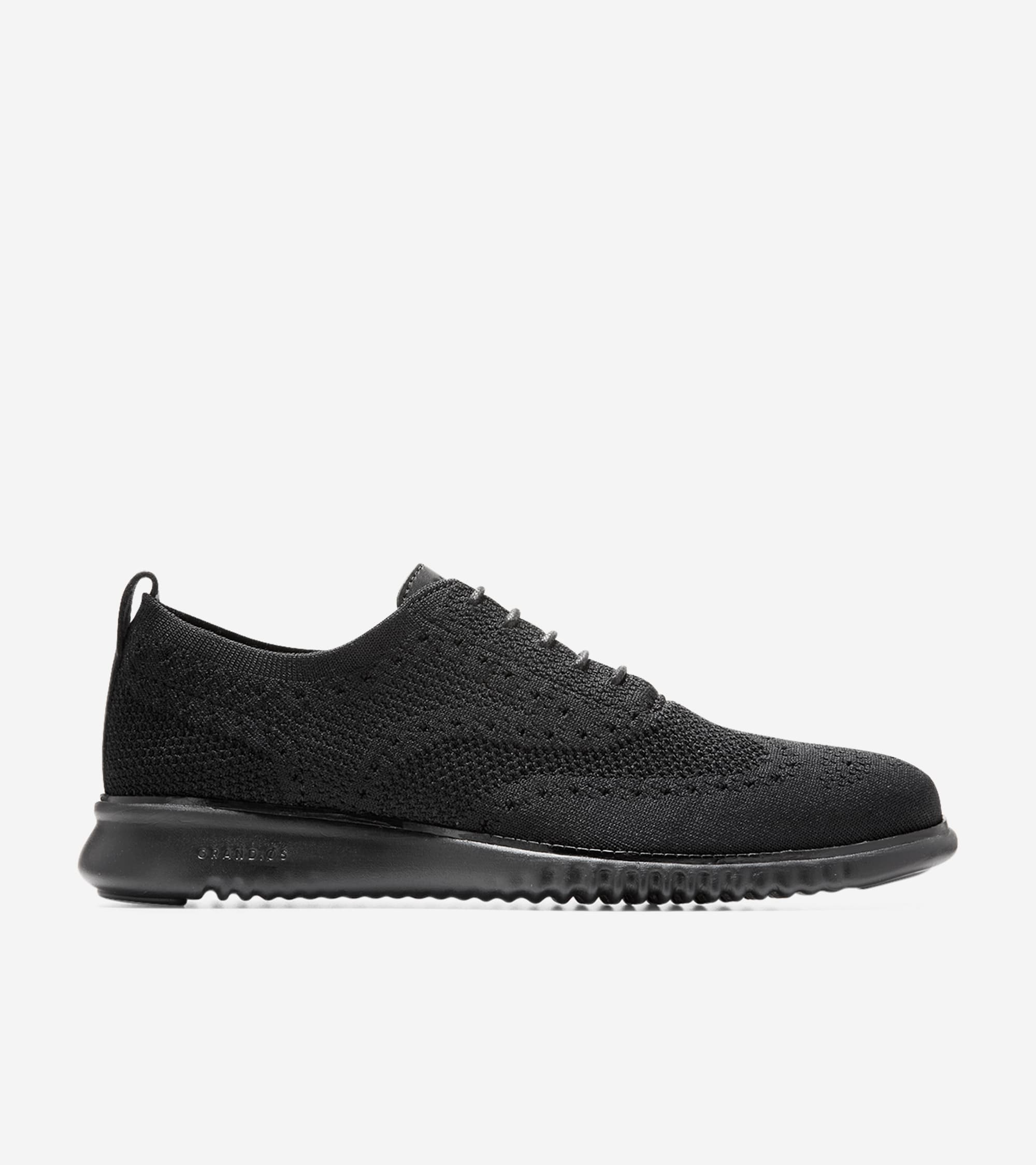 Men s 2.ZEROGRAND Stitchlite Wingtip Oxfords in Black Cole Haan